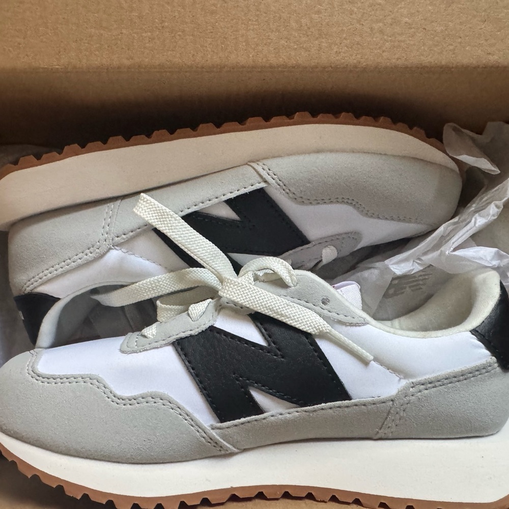 New Balance White and Black Sneakers Classic Design